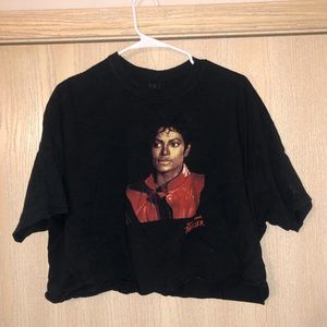 Black XL Michael Jackson Crop Top